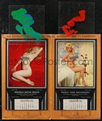 9b0071 KAESER & BLAIR promo brochure 1956 calendar samples w/Marilyn Monroe, censored & uncensored!