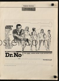 9b0200 DR. NO 12pg pressbook 1962 Sean Connery as the very first movie James Bond!