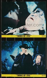9c0507 TWINS OF EVIL 2 8x10 mini LCs 1972 Madeleine & Mary Collinson, Dracula, Hammer!