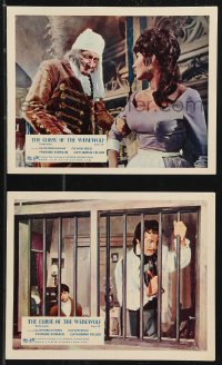 9c0544 CURSE OF THE WEREWOLF 2 color English FOH LCs 1961 Hammer, Oliver Reed, sexy Yvonne Romain!