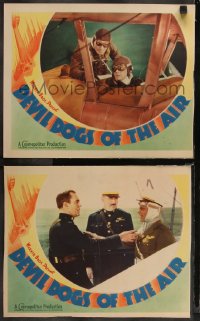 9c0335 DEVIL DOGS OF THE AIR 2 LCs 1935 James Cagney & Pat O'Brien in airplane and arguing!