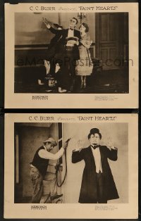 9c0340 FAINT HEARTS 2 LCs 1922 Murray, Mary Anderson in one of her final movie roles, ultra rare!