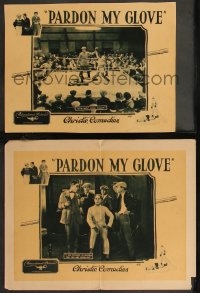 9c0362 PARDON MY GLOVE 2 LCs 1922 great images of boxer Bobby Vernon in and out of the ring!