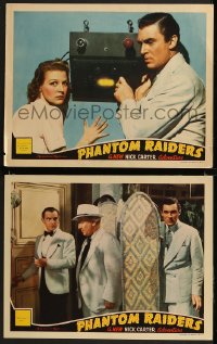 9c0364 PHANTOM RAIDERS 2 LCs 1940 Walter Pidgeon as detective Nick Carter, Jacques Tourneur!