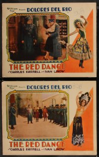 9c0369 RED DANCE 2 LCs 1928 Raoul Walsh, great images of sexy Dolores Del Rio & Charles Farrell!