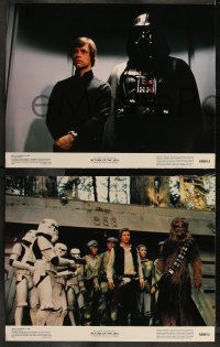 9c0138 RETURN OF THE JEDI 8 color 11x14 stills 1983 Darth Vader, Luke, complete set with slugs!