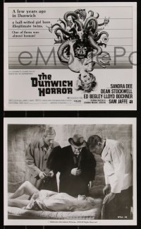 9c0850 DUNWICH HORROR 4 8x10 stills 1970 AIP horror, sexy Sandra Dee in Lovecraft's tale of terror!