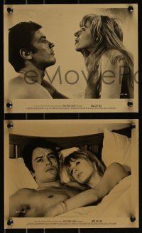 9c0909 NAKED UNDER LEATHER 3 8x10 stills 1970 Alain Delon & sexy Marianne Faithfull!