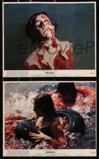 9c0447 PIRANHA 8 8x10 mini LCs 1978 Joe Dante, Roger Corman, gruesome horror images & killer fish!