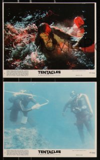 9c0454 TENTACLES 8 8x10 mini LCs 1977 John Huston, Shelley Winters, Bo Hopkins, Henry Fonda