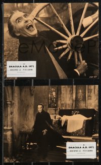9c0529 DRACULA A.D. 1972 6 color English FOH LCs 1972 Hammer horror, Christopher Lee, Peter Cushing!