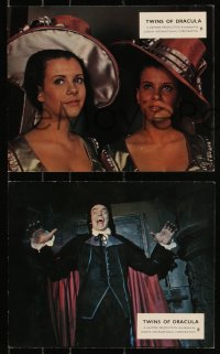 9c0542 TWINS OF EVIL 3 color English FOH LCs 1972 Hammer horror, Collinsons are Twins of Dracula!