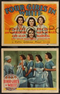 9c0020 4 GIRLS IN WHITE 8 LCs 1939 great images of Florence Rice, Ann Rutherford, Mary Howard!