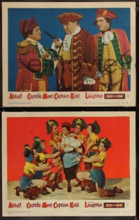 9c0023 ABBOTT & COSTELLO MEET CAPTAIN KIDD 8 LCs 1953 pirates Bud & Lou with Charles Laughton!