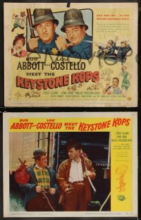 9c0024 ABBOTT & COSTELLO MEET THE KEYSTONE KOPS 8 LCs 1955 great images of wacky Bud & Lou!