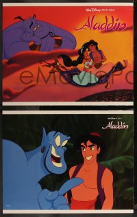 9c0028 ALADDIN 8 LCs 1992 classic Disney Arabian cartoon, great images of Prince Ali & Jasmine!