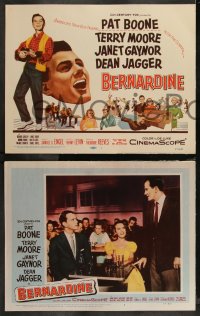 9c0037 BERNARDINE 8 LCs 1957 Pat Boone, Terry Moore, Janet Gaynor, Dean Jagger, teen comedy!