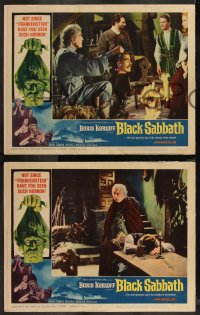 9c0041 BLACK SABBATH 8 LCs 1964 Mario Bava's I Tre volti Della Paura, creepy Boris Karloff!