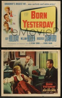 9c0044 BORN YESTERDAY 8 LCs 1951 sexy Judy Holliday, William Holden, Broderick Crawford