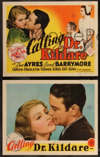 9c0048 CALLING DR. KILDARE 8 LCs 1939 Lionel Barrymore and beautiful 18 year-old Lana Turner!