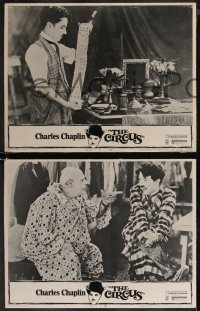9c0051 CIRCUS 8 LCs R1970 great images and border art of Charlie Chaplin, slapstick classic!