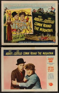 9c0054 COMIN' ROUND THE MOUNTAIN 8 LCs 1951 Bud Abbott & Lou Costello, wacky hillbillies!