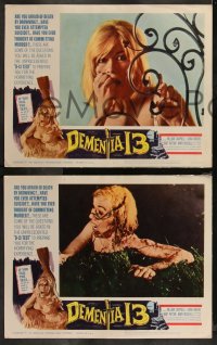 9c0182 DEMENTIA 13 7 LCs 1963 Francis Ford Coppola, William Campbell, sexy Luana Anders!