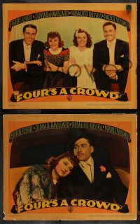 9c0186 FOUR'S A CROWD 7 LCs 1938 Errol Flynn, Olivia de Havilland, Rosalind Russell, Patric Knowles!