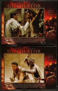 9c0073 GLADIATOR 8 LCs 2000 Russell Crowe, Joaquin Phoenix, directed by Ridley Scott!