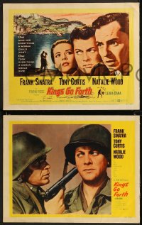 9c0101 KINGS GO FORTH 8 LCs 1958 Natalie Wood, soldiers Frank Sinatra & Curtis in World War II!