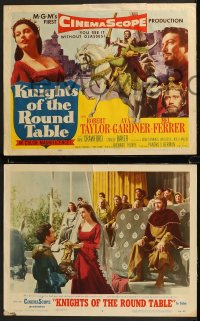 9c0102 KNIGHTS OF THE ROUND TABLE 8 LCs 1954 Robert Taylor as Lancelot, Ava Gardner as Guinevere!