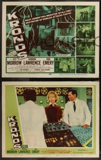 9c0103 KRONOS 8 LCs 1957 Jeff Morrow, Barbara Lawrence, world-destroying monster!