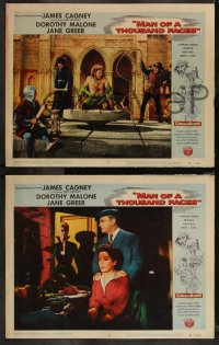 9c0217 MAN OF A THOUSAND FACES 6 LCs 1957 great images of James Cagney as Lon Chaney Sr., Jane Greer!