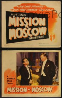 9c0123 MISSION TO MOSCOW 8 LCs 1943 Ann Harding & Walter Huston, Michael Curtiz directed!
