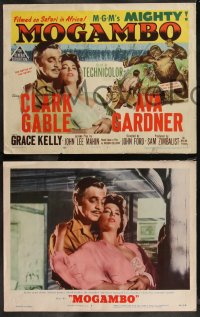 9c0124 MOGAMBO 8 LCs 1953 great images of Clark Gable, Grace Kelly & Ava Gardner in Africa!