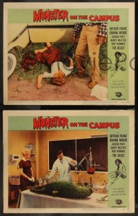 9c0219 MONSTER ON THE CAMPUS 6 LCs 1958 Jack Arnold, test tube terror amok on the college!