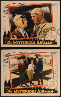 9c0268 MYSTERIOUS AIRMAN 4 chapter 1 LCs 1928 image of pilots & bi-planes, The Air Raid, full-color!