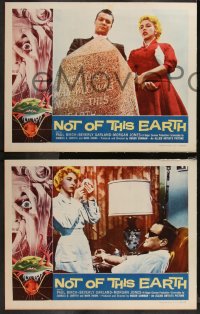 9c0269 NOT OF THIS EARTH 4 LCs 1957 Beverly Garland, Paul Birch, great images from Corman sci-fi!