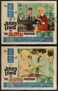 9c0128 NUTTY PROFESSOR 8 LCs 1963 wacky scientist Jerry Lewis, sexy Stella Stevens in border!