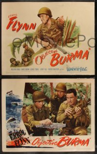 9c0129 OBJECTIVE BURMA 8 LCs 1945 cool images of Errol Flynn leading World War II commandos!