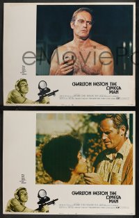 9c0193 OMEGA MAN 7 LCs 1971 Charlton Heston is the last man alive, Richard Matheson's I Am Legend!