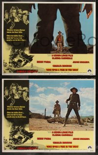 9c0131 ONCE UPON A TIME IN THE WEST 8 int'l LCs 1969 Sergio Leone, Henry Fonda w/ Cardinale, Bronson!