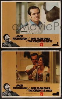 9c0194 ONE FLEW OVER THE CUCKOO'S NEST 7 LCs 1975 Jack Nicholson & Louise Fletcher, Milos Forman!