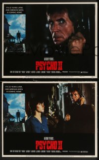 9c0135 PSYCHO II 8 LCs 1983 Anthony Perkins as Norman Bates, Vera Miles, Meg Tilly, horror sequel!