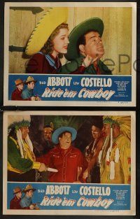9c0245 RIDE 'EM COWBOY 5 LCs R1949 great images of wacky Abbott & Costello with Native Americans!