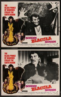 9c0197 SCREAM BLACULA SCREAM 7 LCs 1973 great images of black vampire William Marshall & Pam Grier!