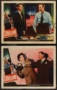 9c0224 SHAKEDOWN 6 LCs 1950 Howard Duff, Brian Donlevy, Peggy Dow, great film noir art!
