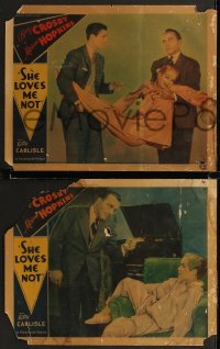 9c0272 SHE LOVES ME NOT 4 LCs 1934 Miriam Hopkins pretends to be male to hide from gang, Bing Crosby!