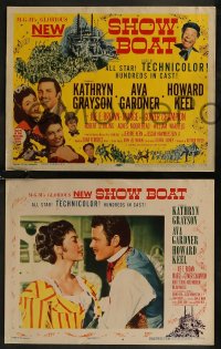 9c0149 SHOW BOAT 8 LCs 1951 Kathryn Grayson, Howard Keel, Joe E. Brown, Kern & Hammerstein musical!