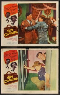 9c0155 SPY CHASERS 8 LCs 1955 Bowery Boys, Leo Gorcey, Huntz Hall, cloak & dagger shenanigans